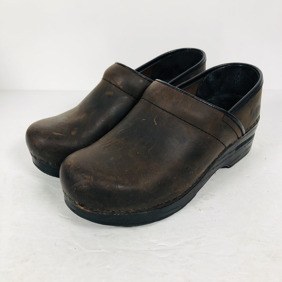 Dansko Shoes - Dansko Womens Professional Clogs Antique Brown  37 (US 6.5-7) Fast Shipping